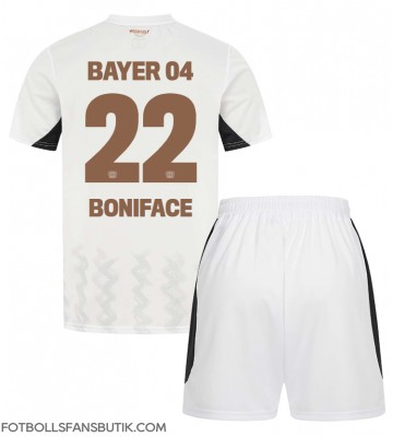 Bayer Leverkusen Victor Boniface #22 Replika Bortatröja Barn 2024-25 Kortärmad (+ Korta byxor)